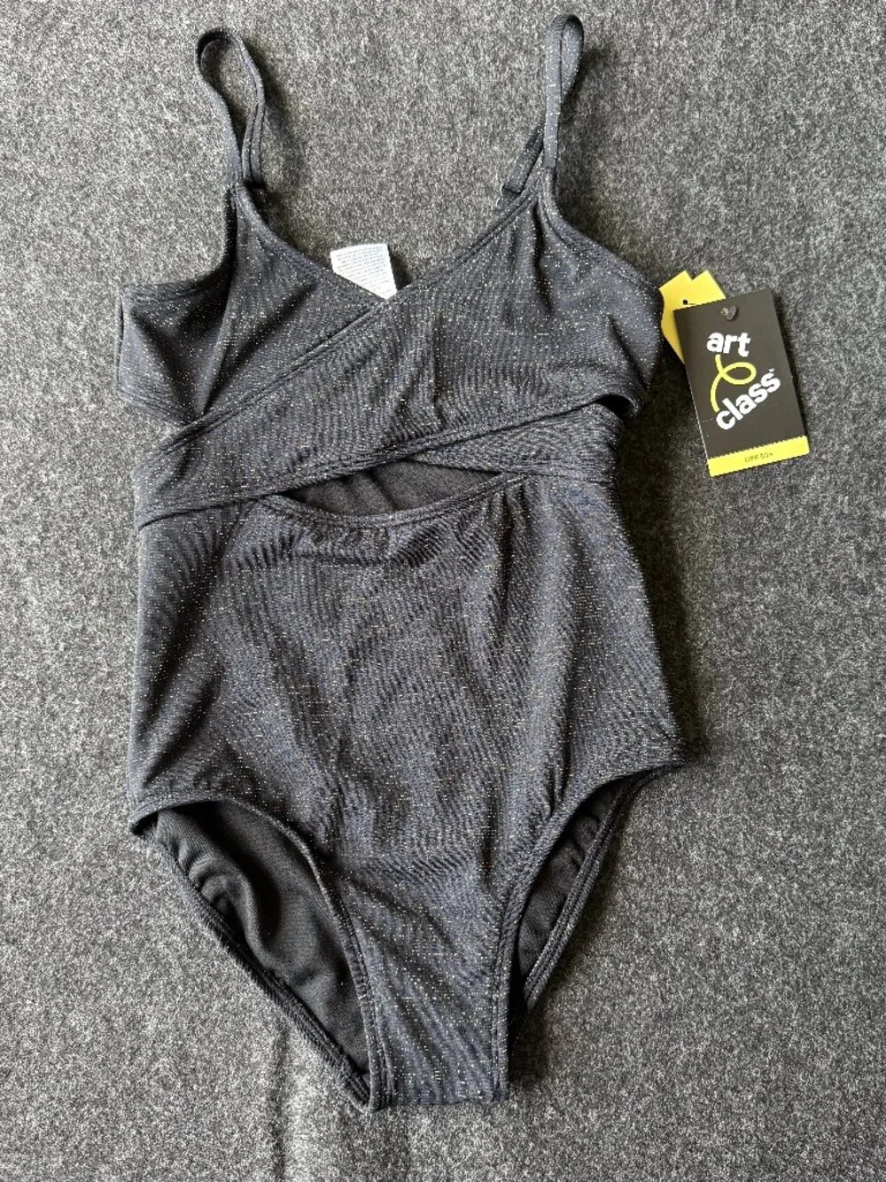 Art Class Girls Size 8 Sparkle Cutout Swimsuit NWT